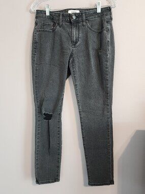 Sonoma Goods for Life Skinny Distressed Gray Jeans - Size 6 Short